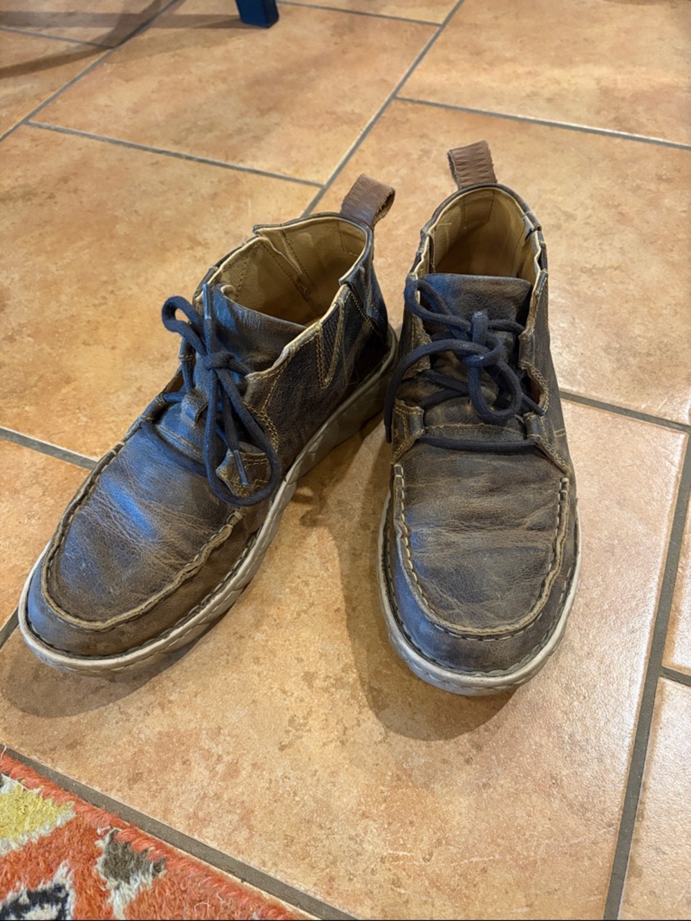 Tony Lama Men's Dark Brown Leather Chukka Boots